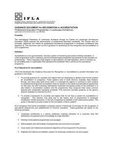 Guidance Document for Recognition or Accreditation