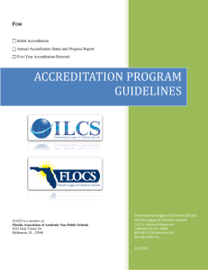 K-12 Accreditation Standards - Florida League of Christian Schools