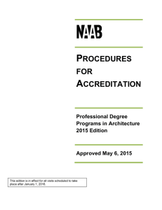 NAAB Procedures for Accreditation