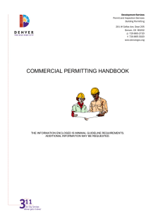 COMMERCIAL PERMITTING PACKAGE
