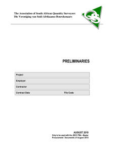 ASAQS PRILIMANARIES, MM001/2016 CLOSES 31/03/2016 @ 12