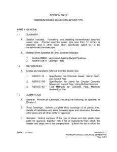 Nonreinforced Concrete Sewer Pipe