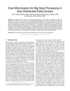 Cost Minimization for Big Data Processing in Geo