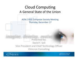 Cloud Computing - Princeton ACM / IEEE Computer Society