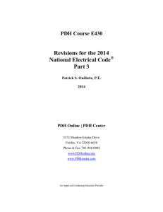 Revisions for the 2014 National Electrical Code Part 3