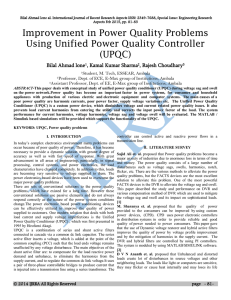 Improvement in Power Quality Problems Using Unified Power