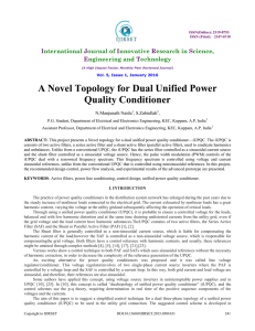 A Novel Topology for Dual Unified Power Quality