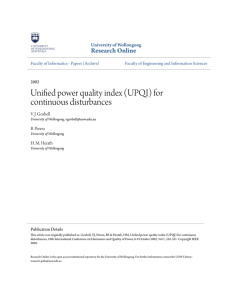 Unified power quality index (UPQI) for continuous