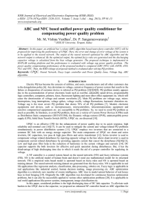 ABC and NFC based unified power quality conditioner for