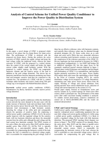 Analysis of Control Scheme for Unified Power Quality Conditioner to