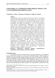 Fe/SiO2/SHELLAC COMPOSITES PREPARED BY MIXING AND