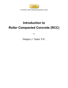 Introduction to Roller Compacted Concrete (RCC)