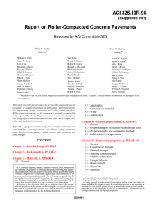 325.10R-95 State-of-the-Art Report on Roller-Compacted