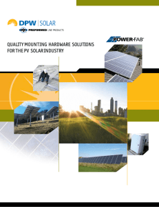 Quality Mounting Hardware Solutions for the PV Solar
