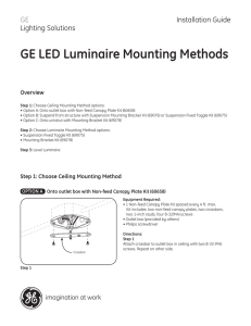 GE LED Luminaire Mounting Methods