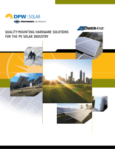 Quality Mounting Hardware Solutions for the PV Solar