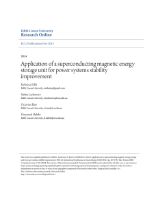Application of a superconducting magnetic energy storage unit for