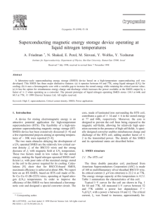 Superconducting magnetic energy storage device operating at liquid