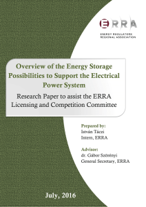 Overview of the Energy Storage Possibilities to Support the