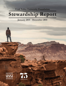 Stewardship Report - Utah Valley University