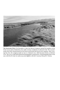 The Sweetwater River. On November 4, 1856, the