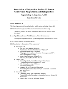 Adaptations and Multiplicities - The Association of Adaptation Studies