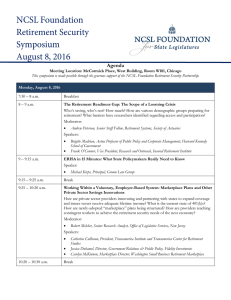NCSL Foundation Retirement Security Symposium
