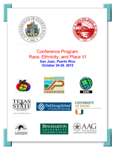 Conference Program Race, Ethnicity, and Place VI