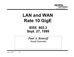 LAN and WAN Rate 10 GigE