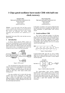 1 Gbps gated-oscillator burst mode CDR with half