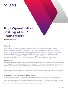 High-Speed Jitter Testing of XFP Transceivers