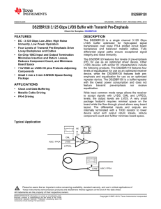 DS25BR120 3.125 Gbps LVDS Buffer with Transmit Pre