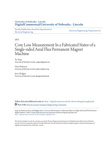 Core Loss Measurement In a Fabricated Stator of a Single