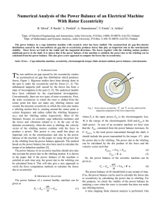 Numerical Analysis of the Power Balance of an