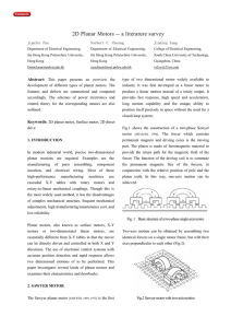 2D Planar Motors -- a literature survey