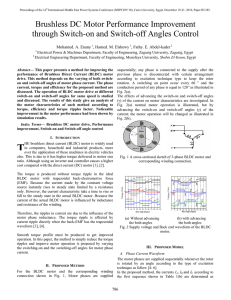 Brushless DC Motor Performance Improvement through Switch