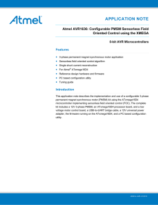 Atmel AVR1636: Configurable PMSM Sensorless Field Oriented