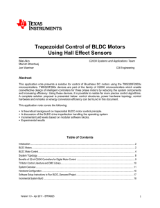 Trapezoidal Control of BLDC Motors Using Hall