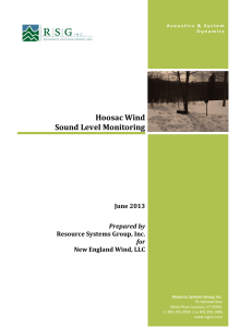 Hoosac Sound Monitoring Report