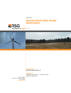 Beaver Ridge Wind Sound Monitoring