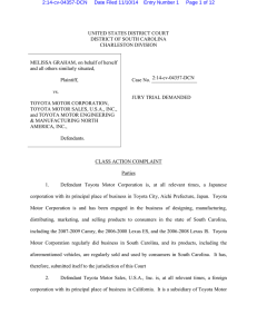 Graham v. Toyota Motor Corp., No. 2:14-cv-4357