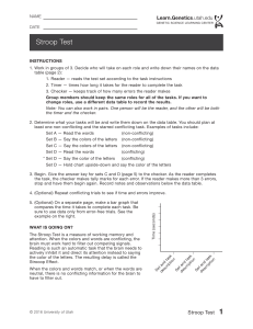 Stroop Test - Genetics