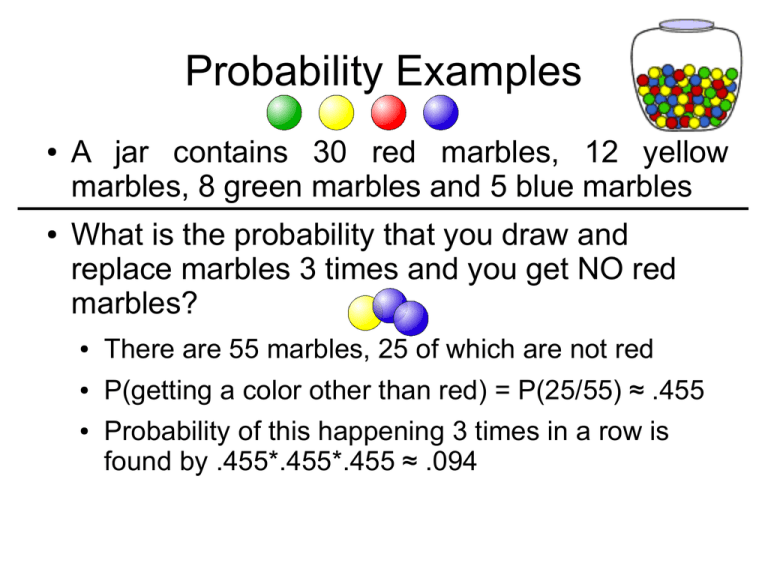 example problems for probability