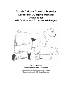 South Dakota State University Livestock Judging Manual