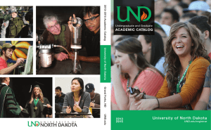 Academic Catalog - University of North Dakota