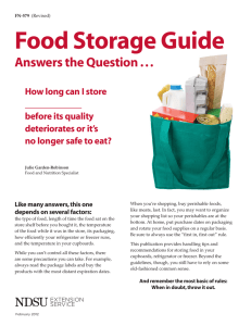 Food Storage Guide - NDSU Agriculture