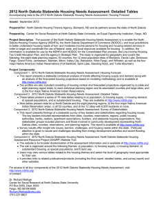 2012 North Dakota Statewide Housing Needs Assessment: Detailed