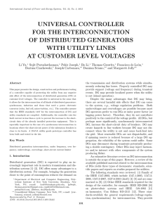 Universal Controller for Interconnection of Distributed Generators