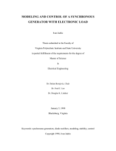 modeling and control of a synchronous generator