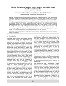 584 Parallel Operation of Voltage Source Inverter with Hydro based